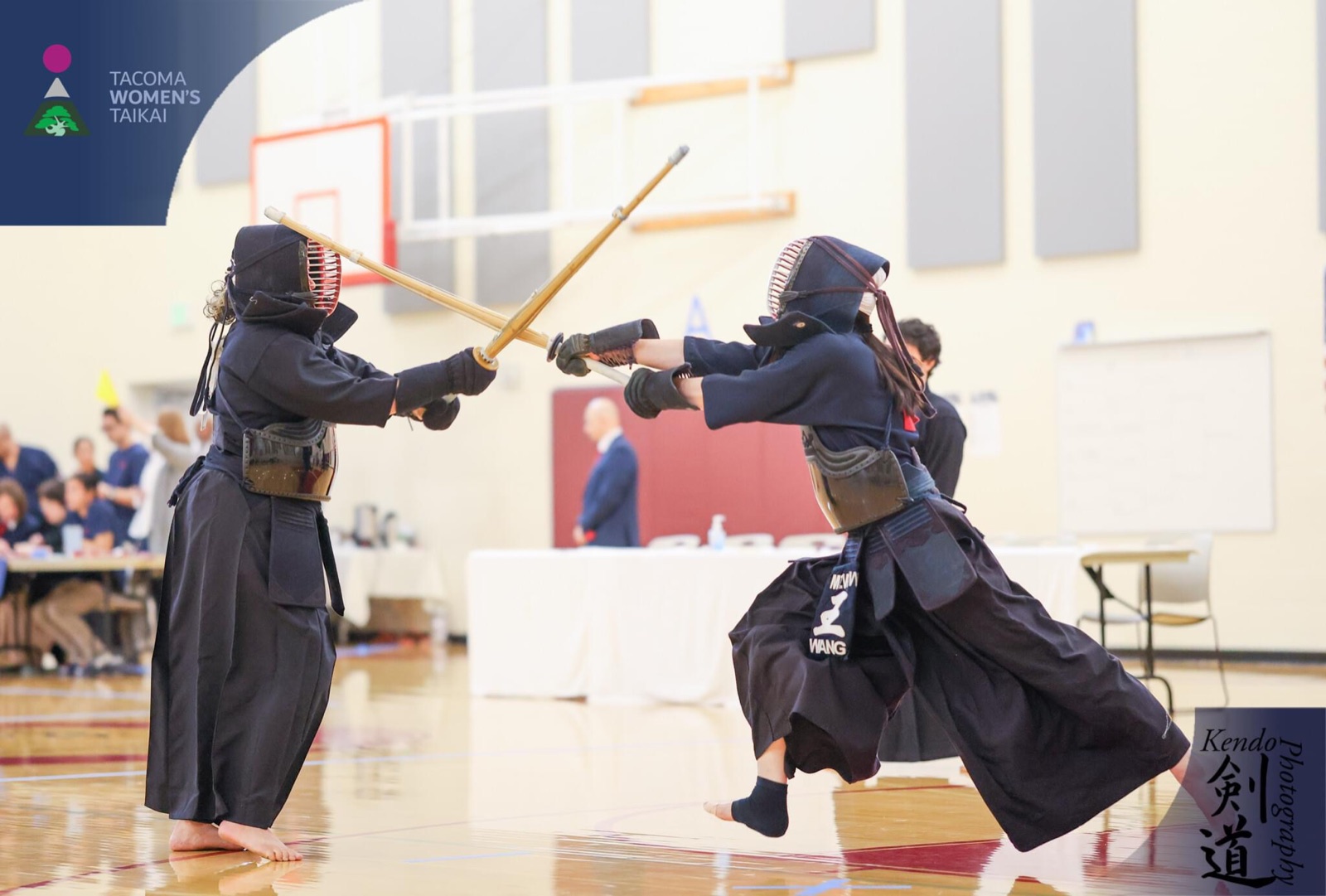 Kendo practitioners competing